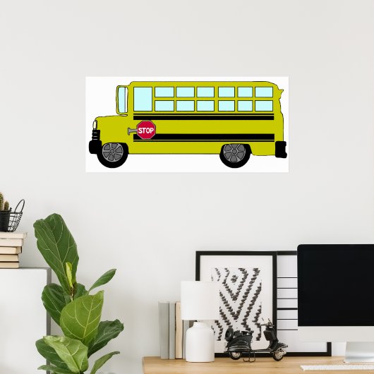 Poster de l'autobus vert (Bureau à domicile)