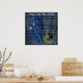 Poster de l'autoroute Delta Blues Grunge Blues (Cuisine)