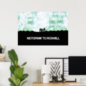 Poster de l'autoroute vers Roswell (Bureau à domicile)