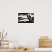 Poster de lave de paysage de chat noir Imprimer Mu (Cuisine)