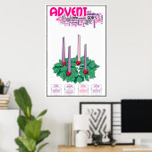 Poster de l'Avent de 24 po x 36 po (Bureau à domicile)