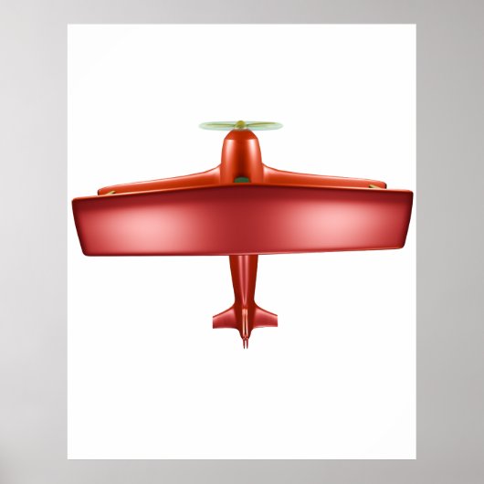 Poster de l'aviation Big Red Plane (Devant)