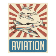 Poster de l'aviation rétro