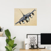 Poster de l'avion à réaction militaire (Bureau à domicile)