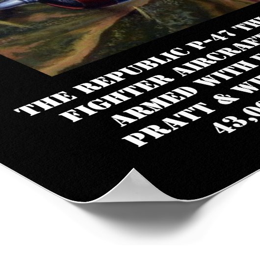 Poster de l'avion de chasse P-47 Thunderbolt (Coin)