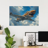 Poster de l'avion de requin (Bureau à domicile)