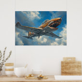 Poster de l'avion de requin (Cuisine)