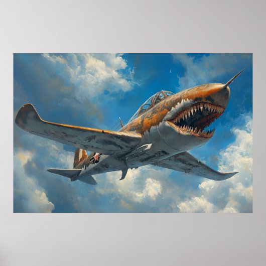 Poster de l'avion de requin (Devant)
