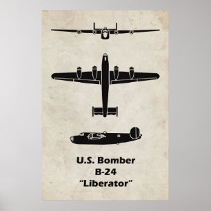Poster de l'avion Liberator B-24 pour décoration a