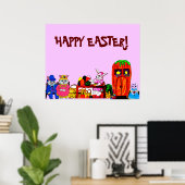 POSTER DE L'EASTER BUNNY COLLAGE (Bureau à domicile)