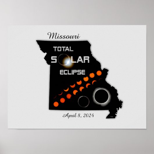 Poster de l'éclipse solaire du Missouri (Devant)