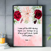 Poster de l'écriture florale du verset de la Bible