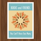 Poster de lecture de livres et d'amis