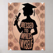 Poster de légende de diplôme - Confiant et mignon (Devant)