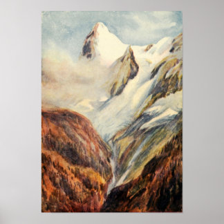 Poster de l'Eiger vintage dans les Alpes bernoises