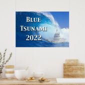 Poster de l'élection du tsunami bleu 2022 (Cuisine)