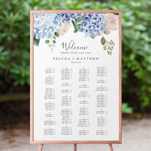 Poster de l'élégant Mariage Hydrangea sur la carte