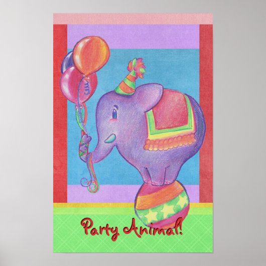 Poster de l'éléphant du Parti (Devant)
