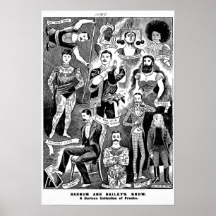 Poster de l'émission de freak Barnum & Bailey's