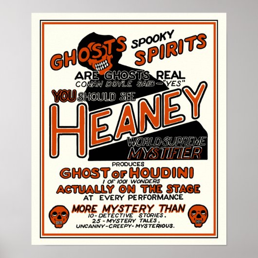 Poster de l'émission Heaney Spook vintage (Devant)