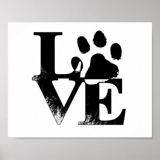 Poster de l'Empreinte de patte Animal Love (Devant)