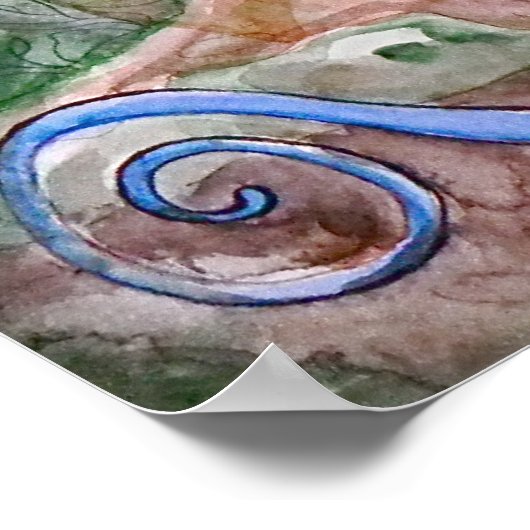 Poster de l'encre bleue (Coin)