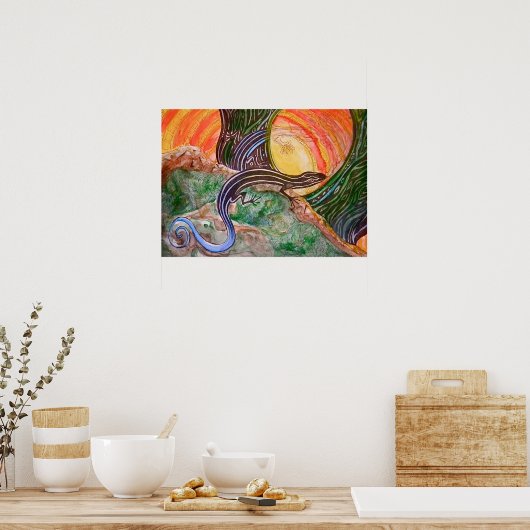 Poster de l'encre bleue (Cuisine)