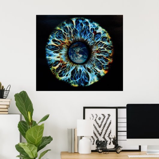 Poster de l'énergie terrestre (Bureau à domicile)