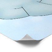 Poster de l'enfant Cute Blue Elephant (Coin)