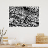 Poster de l'enfer noir et blanc (Cuisine)