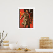 Poster de Lénine rétro de la révolution russe (Cuisine)