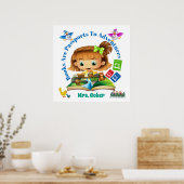 Poster de l'enseignant de livres d'alphabétisation (Cuisine)