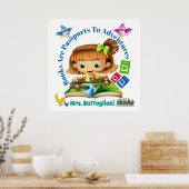 Poster de l'enseignant de livres d'alphabétisation (Cuisine)