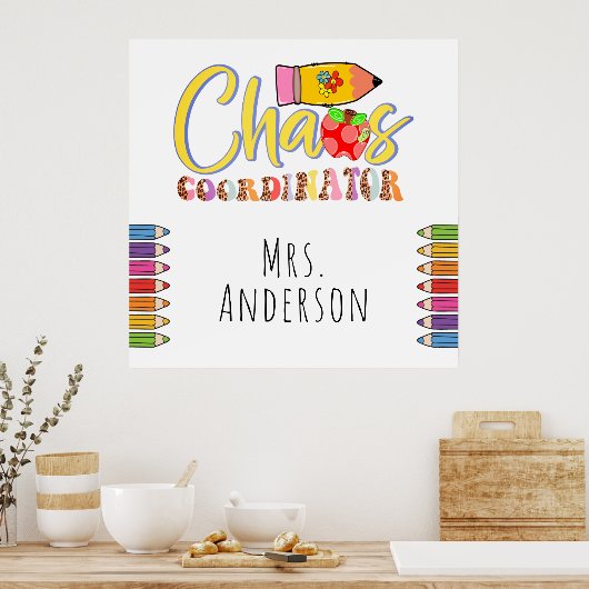 Poster de l'enseignant du coordinateur du Chaos (Cuisine)