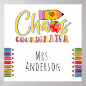 Poster de l'enseignant du coordinateur du Chaos (Devant)