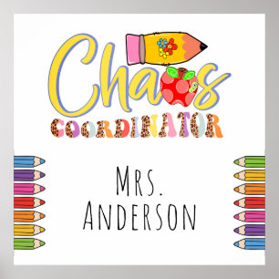 Poster de l'enseignant du coordinateur du Chaos