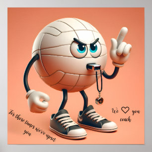 Poster de l'entraîneur de volley-ball
