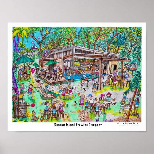 Poster de l'entreprise de brasserie de l'île Roata (Devant)