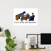 Poster de l'entrevue d'emploi amusant (Bureau à domicile)