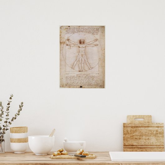 Poster de Leonardo da Vinci Vitruvian (Cuisine)