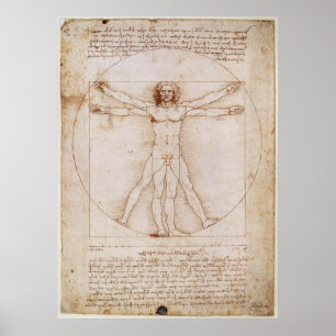 Poster de Leonardo da Vinci Vitruvian