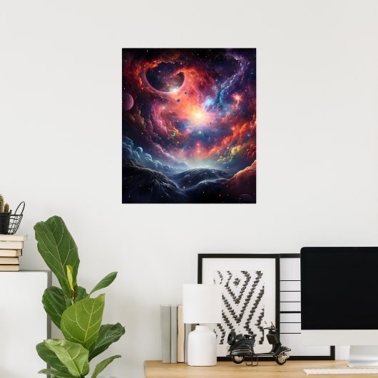 Poster de l'espace profond (Bureau à domicile)