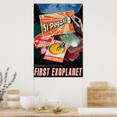 Poster de l'espace rétro - Exoplanet Discovery 51 (Cuisine)