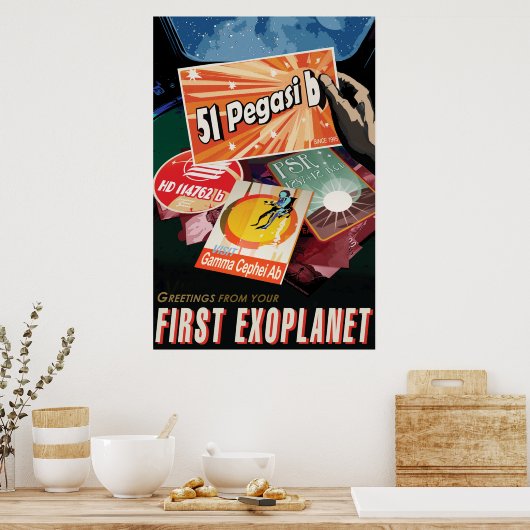 Poster de l'espace rétro - Exoplanet Discovery 51  (Cuisine)