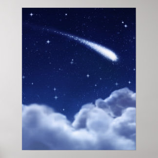 Poster de l'étoile au-dessus des nuages
