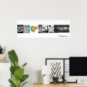 Poster de lettres Saginaw (Bureau à domicile)