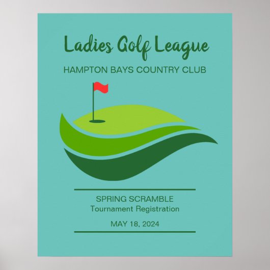 Poster de l'événement de la Ligue de Golf Dames (Devant)
