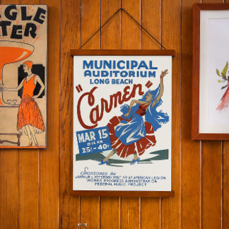 Poster de l'événement musical vintage - Carmen