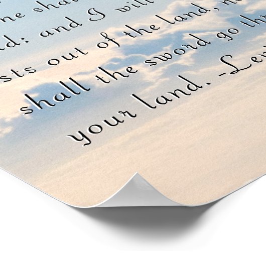 Poster de Leviticus 26:6 Écritures (Coin)