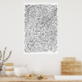 Poster de l'évolution - Arbre de vie - Noir et Bla (Cuisine)